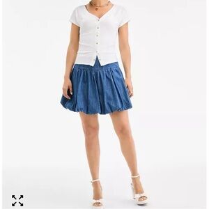 Denim Blue Mini Skirt